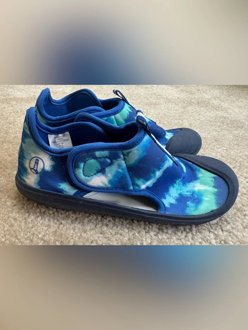 Lands' End Sz 13 Youth Blue Youth Slip-On Water/Beach Shoes